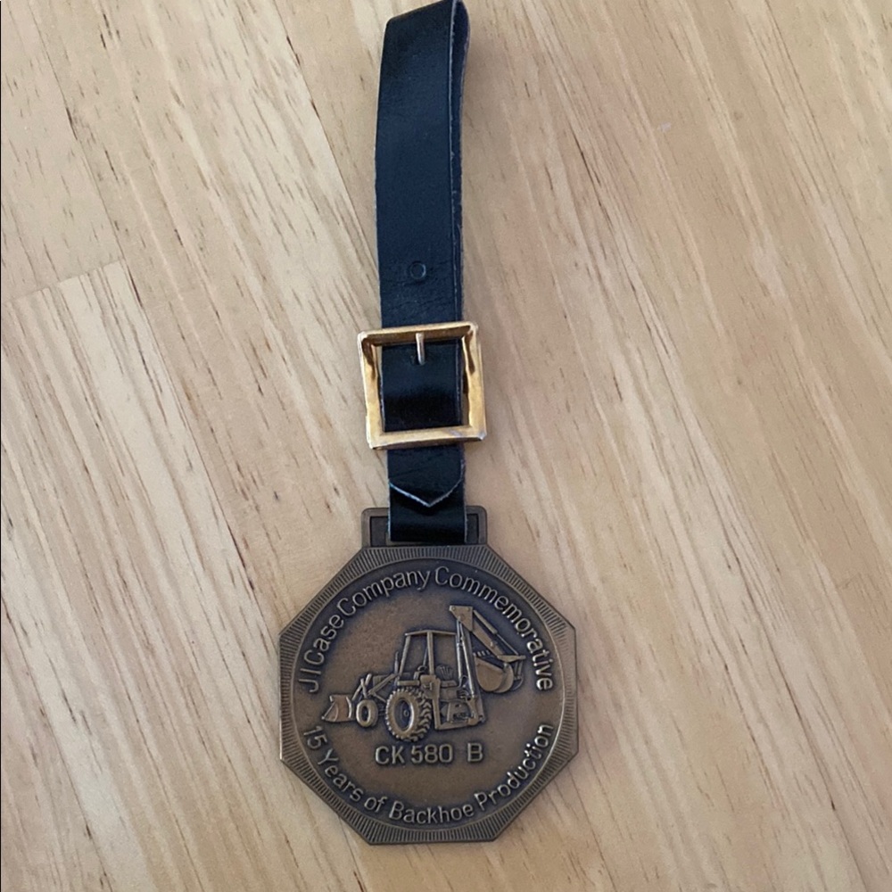 JI Case Company Commemorative Keychain - 15yrs of Backhoe Production
